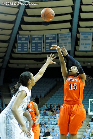 Moorer can't get this open look  - UVA Players: #15 Ariana Moorer 