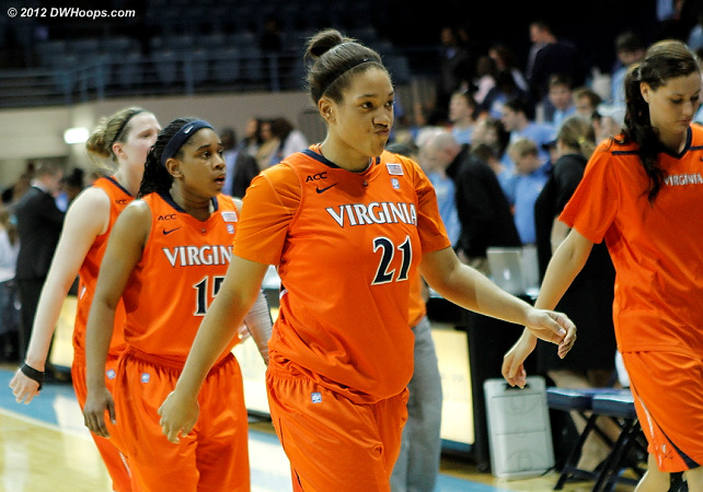 Virginia swept by the Heels in two very close games  - UVA Players: #21 Jazmin Pitts 