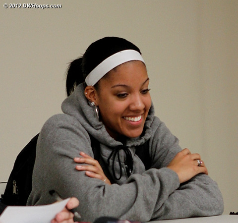 Wood in the media room  - UNC Players: #4 Candace Wood 