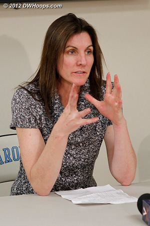 Coach Boyle needs a player to step up in the post offensively, but didn't get that from her team tonight  - UVA Players: Head Coach Joanne Boyle 