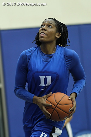 Amber Henson, who redshirted the past two seasons due to knee issues, was on the court for some of the drills Wednesday. Amber Henson, who redshirted the past two seasons due to knee issues, was on the court for some of the drills Wednesday.