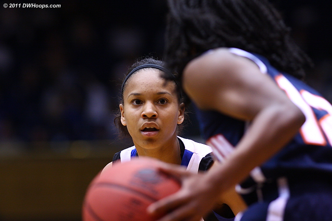 Chloe on the ball in Duke's press