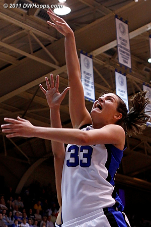 Haley goes strong to the goal