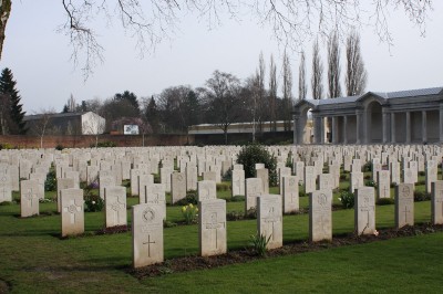 Headstones at Faubourg-D�Amiens Cemetery, Arras, France -  - 
