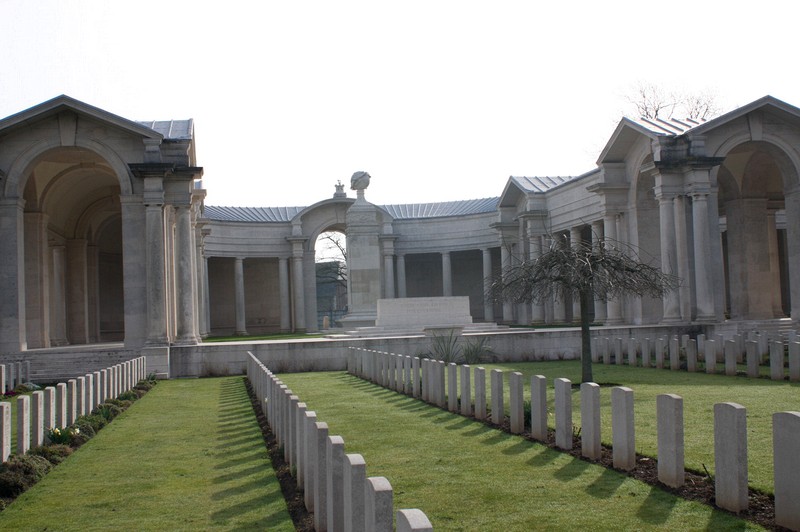 Headstones at Faubourg-DAmiens Cemetery, Arras, France