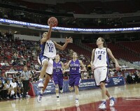 43-22, 19:22 - Lindsey Harding turns a steal into Duke's first second half points