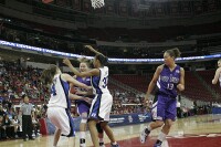 45-24, 17:13 - Abby Waner tries for the tieup, but is whistled for the foul