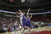 72-37, 6:04 - Kaitlin Foley fouls out trying to stop Alison Bales
