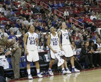 75-40, 2:02 - Duke's starting guards cheer KJ