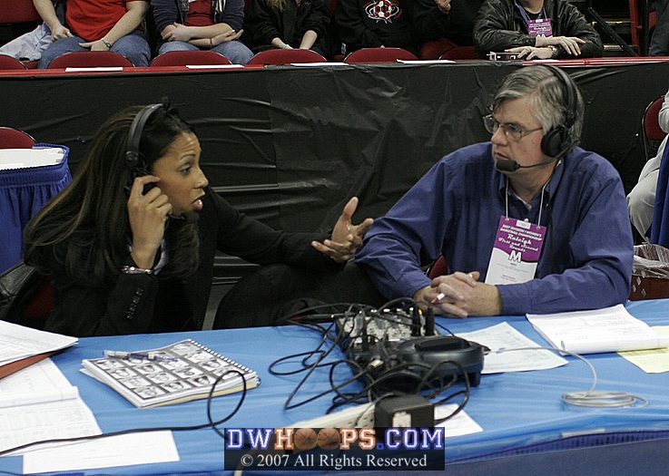 Time for a postgame radio spot before the long trek back to Durham