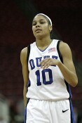 46-27, 15:56 - Lindsey tries to shake off a missed freethrow, she would make the second