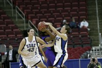 46-27, 15:29 - Harding got credit for the steal, but it was really the Bales/Waner doubleteam that turned over McFadden