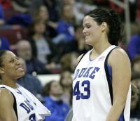 52-27, 13:34 - Alison heads to the bench after her free throws put Duke up 25