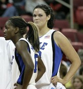  - Bridgette and Alison showing off their new hair colors at the under 12:00 media break