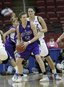  - Alison Bales guards Kaitlin Foley