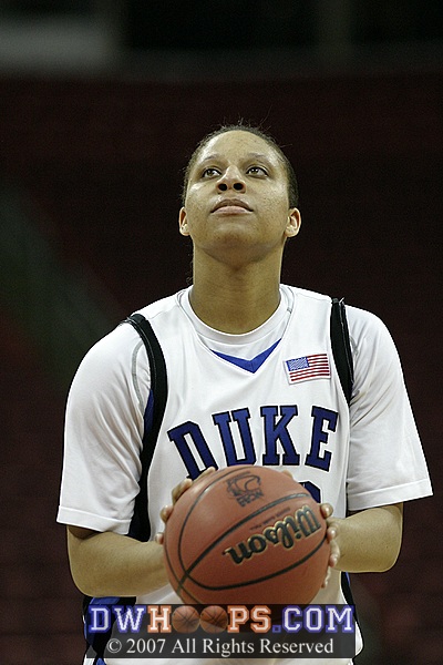 Wanisha Smith on the line, making both