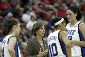 44-38, 13:59 - Coach G counsels her starters