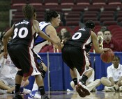 45-38, 13:40 - Hardy's dribble drew Ali out of the paint...