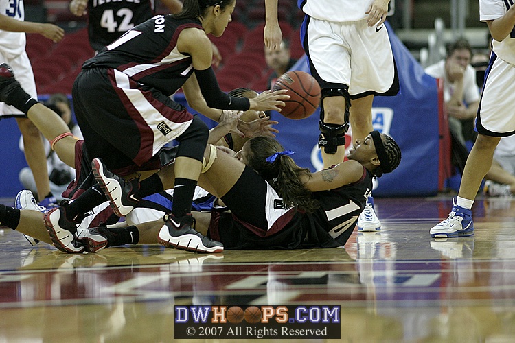 ...but Abby lost the handle, and a tie-up went to Duke