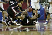 48-40, 12:56 - ...but Abby lost the handle, and a tie-up went to Duke