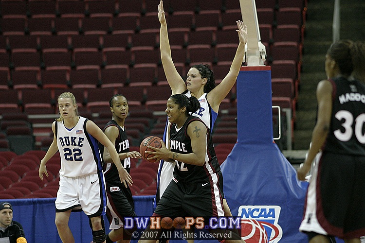 Alison Bales is called for a foul, her first