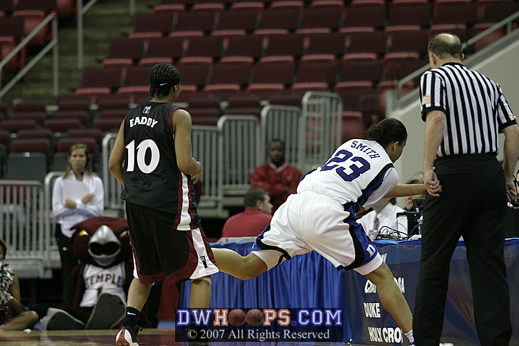 Wanisha Smith just misses a steal