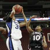 43-36, 16:45 - Carrem Gay yanks down the offensive board from Harding's miss