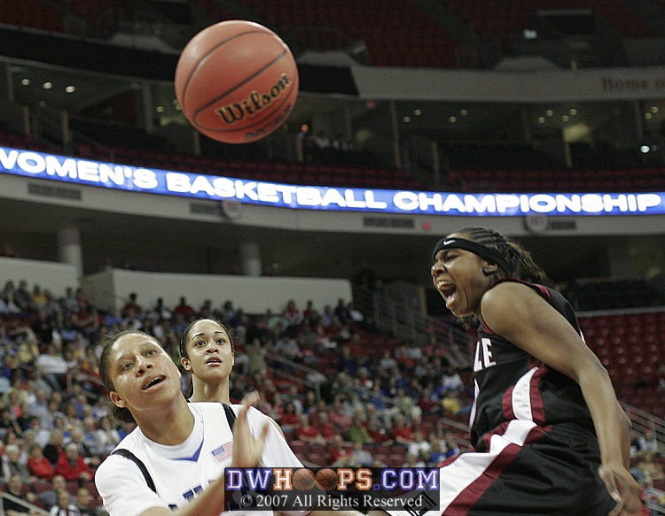 Stone thought she had all ball, but she was called for stepping in.