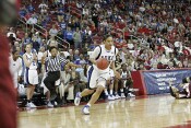 57-46, 6:43 - As the bench cheers, Wanisha Smith drives