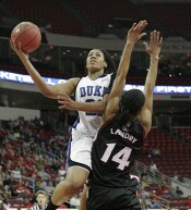 57-46, 7:12 - Joy's driving layup put Duke back up by double digits