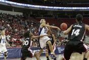 57-46, 5:29 - Harding's drive is cut off...