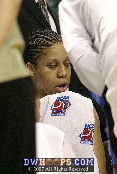 Wanisha Smith during a time out