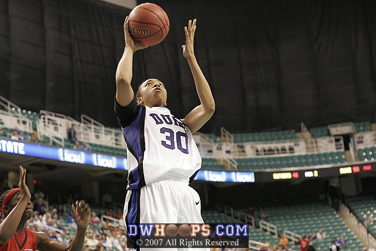Carrem Gay lays it in, from Bales.  It proved to be Duke's last basket of the season.