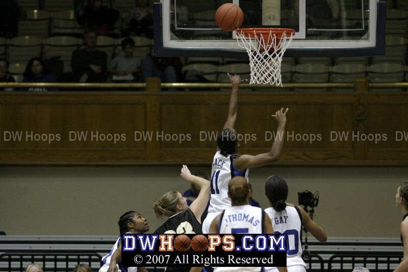 Chante Black, a redshirt last season, goes up for a defensive rebound