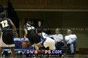  - In 2nd Half action, Carrem Gay reaches around Courtney McDaniel