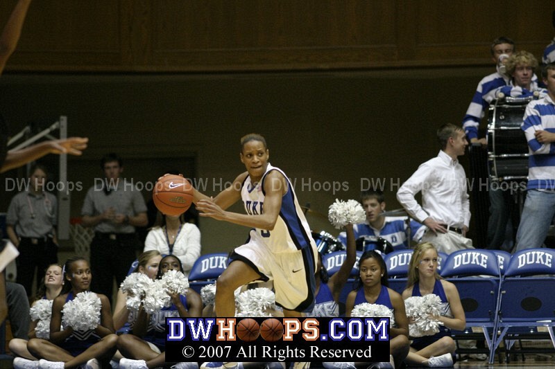 Another runout for Duke freshman point guard Jasmine Thomas