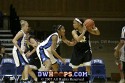  - Krystal Thomas gets a hand on Courtney McDaniel