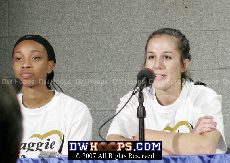 Carrem Gay and Abby Waner in the interview room