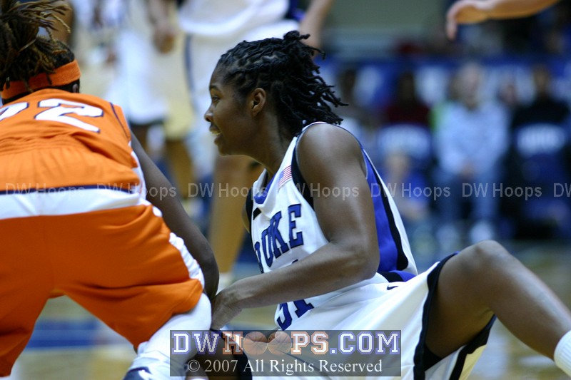 Keturah Jackson gets down for a loose ball