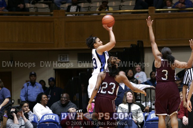 Wanisha Smith drains a jumper in the middle of a huge Blue Devil run