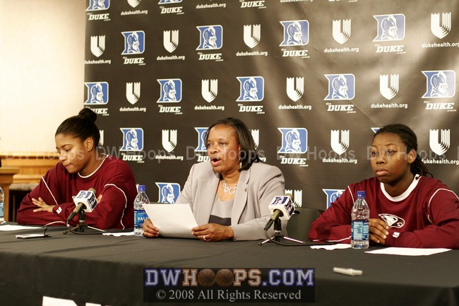 NC Central in the media room after the game