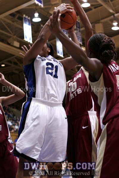 Joy Cheek is fouled in the paint