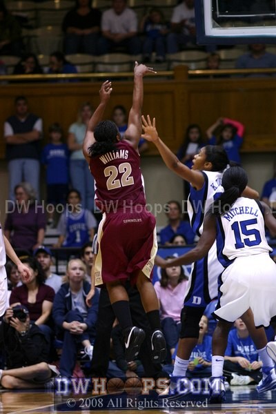 In tune with FSU's night, Shante Williams misses the open jumper