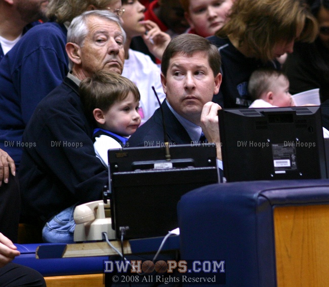 Lindy Brown manning the console by the State bench