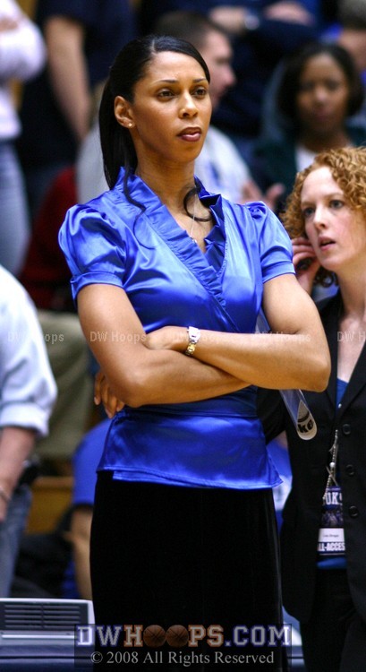 Shannon Perry shows off her Duke colors