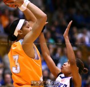 Candace Parker demonstrates her height advantage over Jasmine Thomas -  - 