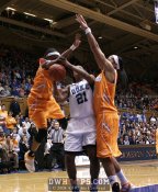 This was neither a blocked shot nor a foul, just out to Duke - 31-28 - 1:37 1st