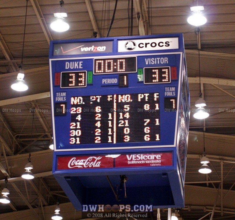 Duke shot 50% in the first half, but the Devils were outrebounded 22-13 - second chance points were zero to thirteen.