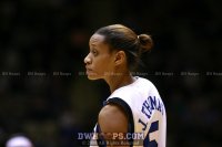 Jasmine Thomas kept Duke in the game by making several critical three pointers -  - 