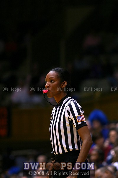 Refs blew pink whistles in honor of "Think Pink" for breast cancer awareness